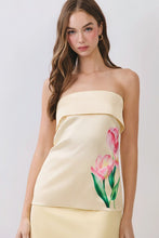 Load image into Gallery viewer, Floral Print Strapless Foldover Top