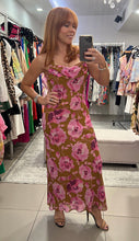 Load image into Gallery viewer, Sepia Petals Drape Detail Maxi Dress
