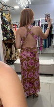 Load image into Gallery viewer, Sepia Petals Drape Detail Maxi Dress