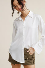 Load image into Gallery viewer, Satin Button Down Long Sleeve Blouse