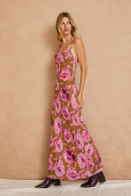 Load image into Gallery viewer, Sepia Petals Drape Detail Maxi Dress
