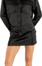 Load image into Gallery viewer, Satin Cargo Miniskirt