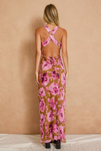 Load image into Gallery viewer, Sepia Petals Drape Detail Maxi Dress