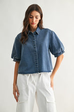 Load image into Gallery viewer, Short Sleeve Denim Shirt