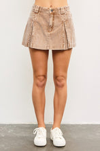 Load image into Gallery viewer, Front Box Pleats Corduroy Mini Skort