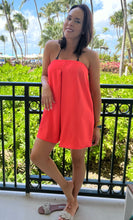 Load image into Gallery viewer, Textured Solid Skort Romper