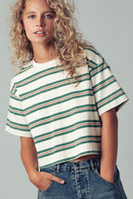 Load image into Gallery viewer, Striped Casual Crop Top