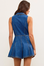 Load image into Gallery viewer, Collar Denim Romper
