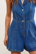 Load image into Gallery viewer, Collar Denim Romper
