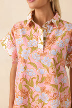 Load image into Gallery viewer, Floral Print Block Shirt Dress