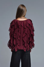 Load image into Gallery viewer, All Over Ruffle Blouse