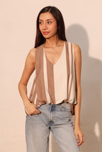 Load image into Gallery viewer, Siena Stripe Front Tucked Top