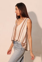 Load image into Gallery viewer, Siena Stripe Front Tucked Top