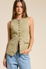 Load image into Gallery viewer, Tailored Long-line Buttoned Vest