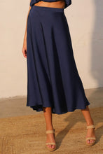 Load image into Gallery viewer, Silk Midi Swing Skirt