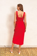Load image into Gallery viewer, Tulip Hem Midi Wrap Dress
