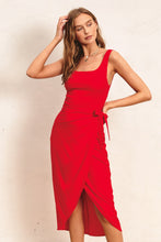 Load image into Gallery viewer, Tulip Hem Midi Wrap Dress
