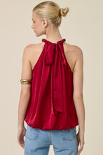 Load image into Gallery viewer, Braided Halter Neck Satin Top