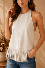 Load image into Gallery viewer, Faux Leather Halter Top