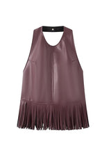 Load image into Gallery viewer, Faux Leather Halter Top