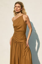 Load image into Gallery viewer, Drop Waist Ruched Maxi Dress