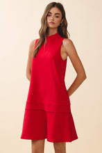 Load image into Gallery viewer, Sleeveless Mock Neck Layered Hem Dress
