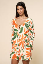 Load image into Gallery viewer, Floral Print Long Sleeve Mini Dress
