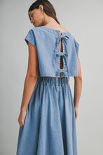 Load image into Gallery viewer, Denim Crop Top and Skirt Set
