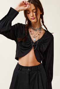 Ruched Front Detail Cropped Top