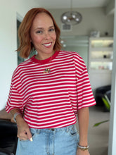 Load image into Gallery viewer, Laid Back Weekend Stripe Tee
