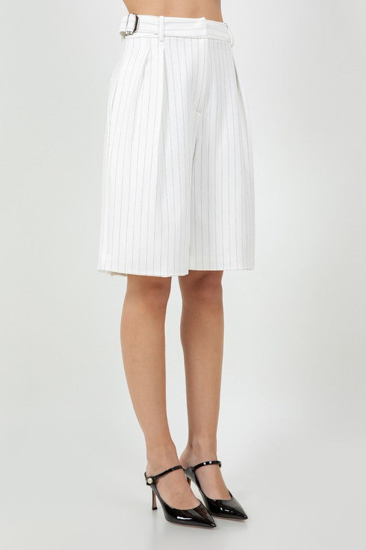 Pinstripe Bermuda Shorts