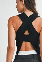 Load image into Gallery viewer, Open Back Bold Criss Cross Strap Knit Top
