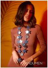 Load image into Gallery viewer, Indumenti Leather Denim Stars Necklace
