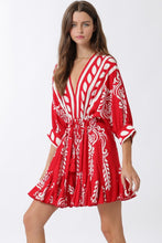 Load image into Gallery viewer, Dolman Sleeve Detail Tie Waist Dress
