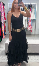 Load image into Gallery viewer, Lace V Neck Ruffled Cami Dress
