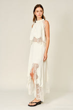 Load image into Gallery viewer, Romatic Lace Trim Asymmetric Midi Skirt
