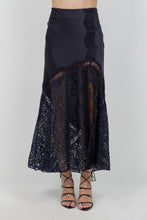 Load image into Gallery viewer, Lace Satin Mixed Slip Skirt
