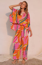 Load image into Gallery viewer, Isla Tropical Satin Boat Neck Caftan Top
