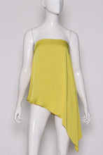 Load image into Gallery viewer, Washed Poly Silk Diagonal Strapless Top
