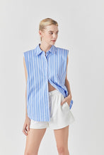 Load image into Gallery viewer, Stripe Power Shoulder Shirt
