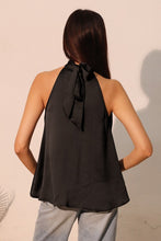 Load image into Gallery viewer, Hammered Satin Halter Bubble Top
