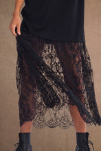 Load image into Gallery viewer, Oversized Shirt Sheer Lace Skirt Mix Maxi Dress
