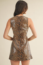 Load image into Gallery viewer, Leopard Sequin Mini Dress
