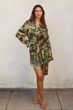 Load image into Gallery viewer, Tropical Leaves Print Shirt Dress
