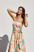 Load image into Gallery viewer, Amalfi Coast  Rattan Belt Maxi Dress
