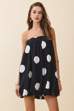 Load image into Gallery viewer, Strapless Polka Dot Elastic Neck Bubble Dress
