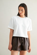 Load image into Gallery viewer, Solid Short Sleeve Shoulder Pads T Shirt
