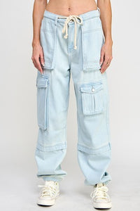 Patch Pocket Baggy Pants