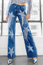 Load image into Gallery viewer, Holiday Star Wide leg Jeans
