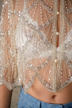 Load image into Gallery viewer, Sequin Beaded Mesh Cape Top
